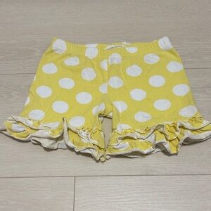 3/$10 Sunny Yellow Polka Dot Ruffle Shorts for Kids